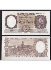 ARGENTINA 5 Pesos 1960 Fior di Stampa